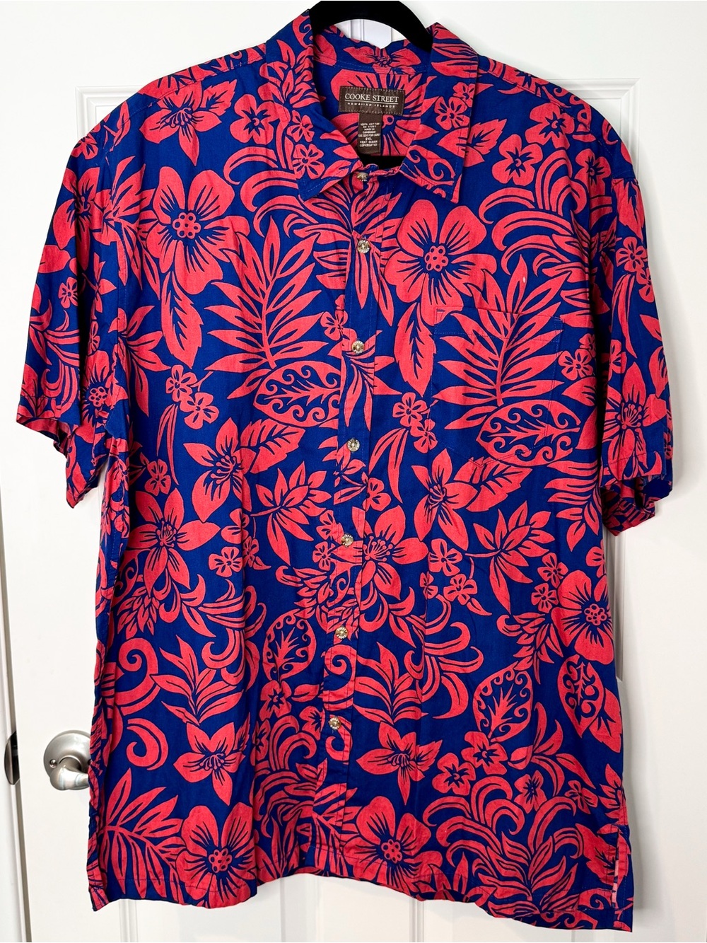 Cooke Street Hawaiian Shirt Men 2XL Floral Tropical Aloha 100% Cotton